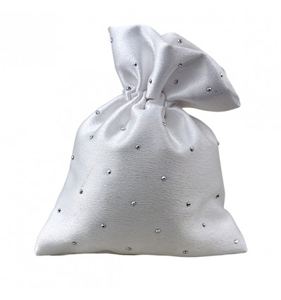 1439019 Sacchetto 10x12 strass BIANCO