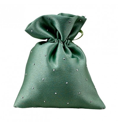 1439022 Sacchetto 10x12 strass VERDE