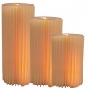 1436005 Set 3 colonne carta led h60/80/100 BIANCHE