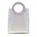 1438005 Borsetta pp sat. 1mis. 16x8x18,5h manico t.do BIANCA