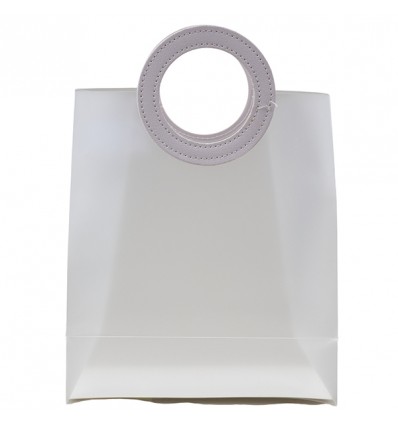 1438008 Borsetta pp sat. 2mis. 20x10x23h manico t.do BIANCA