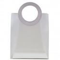 1438011 Borsetta pp sat. 3mis. 23x11x27h manico t.do BIANCA