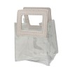 1438020 Borsetta traspar. 13x11x10h manico quadrato BIANCO