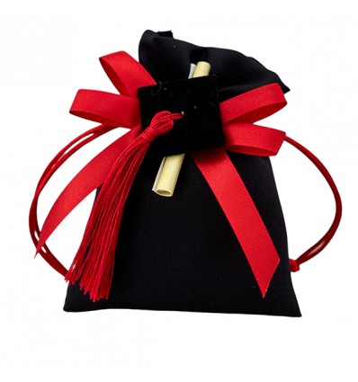1067528 Sacchetto gde 10x13 c/tocco e pergam. laurea NERO