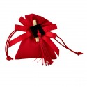 1067529 Sacchetto picc. 8x10 c/tocco e pergam. laurea ROSSO