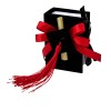 1067532 Scatolina libro 5x7,8 c/tocco e pergam. laurea NERO