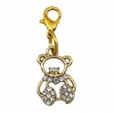 1067542 Pendente metal ORSETTO strass cm2 ORO