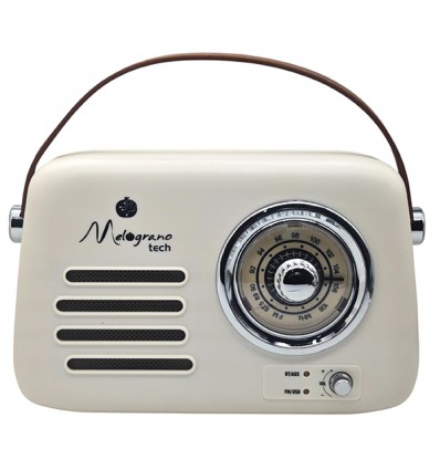 1432001 Radio vintage bluetooth grande 22x9x19 PANNA