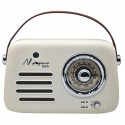 1432001 Radio vintage bluetooth grande 22x9x19 PANNA