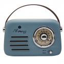 1432002 Radio vintage bluetooth grande 22x9x19 BLUE