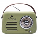 1432003 Radio vintage bluetooth grande 22x9x19 VERDE