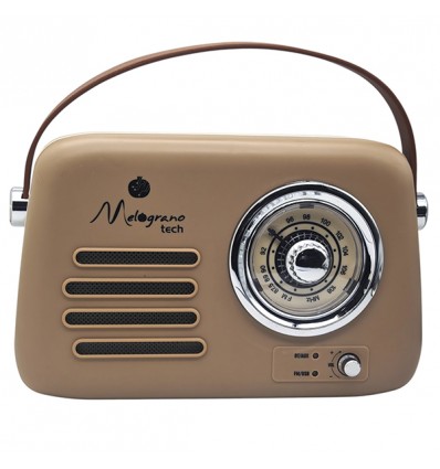 1432004 Radio vintage bluetooth grande 22x9x19 TORTORA