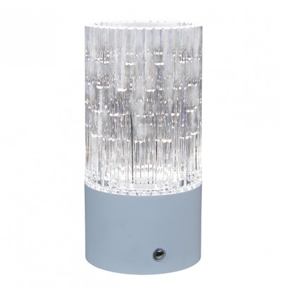 1442001 Lampada/vaso led cilindro d.9x18h BIANCO