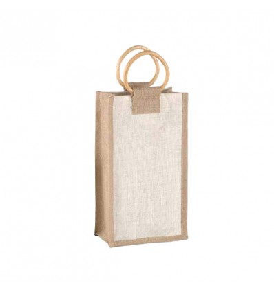PB 413 Borsa juta 17,5x8x34h porta 2 bottiglie