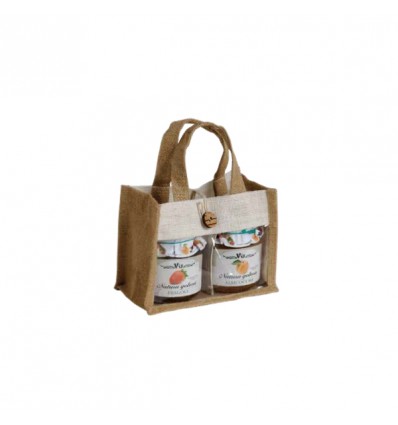 PB 918 Borsa juta 15x7,5x13h porta 2 vasetti