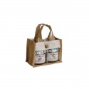PB 918 Borsa juta 15x7,5x13h porta 2 vasetti