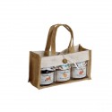PB 919 Borsa juta 23x7,5x13h porta 3 vasetti