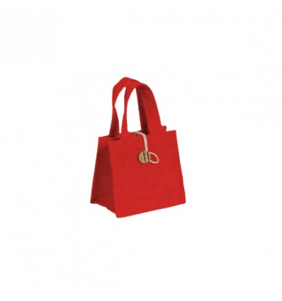 PB 915a Borsa juta 18,5x12x17,5h ROSSO