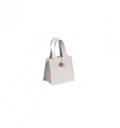 PB 914e Borsa juta 13x8,5x12h BIANCO