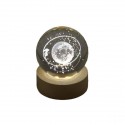 TB 18151 Globo led MONDO STELLE bimba picc. d.6 vetro+base legno c/scat.