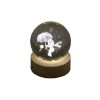TB 18152 Globo led PRINCIPE OMBRELLO picc. d.6 vetro+base legno c/scat.