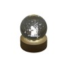 TB 18155 Globo led PRINCIPE SEDIA picc. d.6 vetro+base legno c/scat.