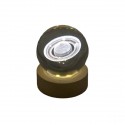 TB 18158 Globo led SATURNO picc. d.6 vetro+base legno c/scat.
