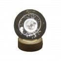 TB 18161 Globo led MONDO STELLE bimba gde d.8 vetro+base legno c/scat.