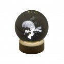 TB 18162 Globo led PRINCIPE OMBRELLO gde d.8 vetro+base legno c/scat.