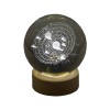 TB 18164 Globo led UNIVERSO gde d.8 vetro+base legno c/scat.