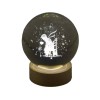 TB 18165 Globo led PRINCIPE SEDIA gde d.8 vetro+base legno c/scat.