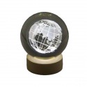 TB 18167 Globo led MAPPAMONDO gde d.8 vetro+base legno c/scat.