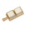 TB 1806 Set 2 ciotole 8x8 ceram.con vassoio Bamboo