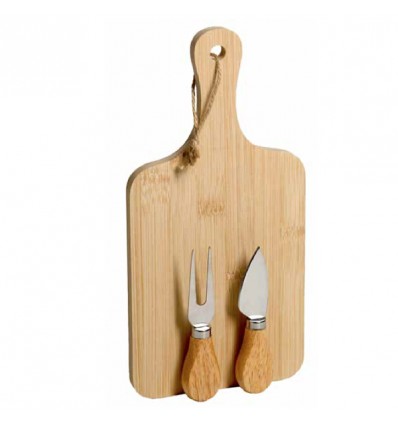 TB 1808 Tagliere Bamboo rettang. 28,5x14 c/2 coltellini