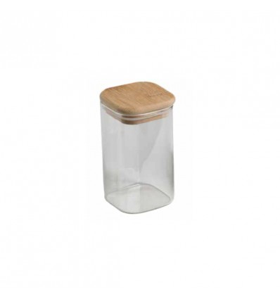 TB 1834 Barattolo vetro 6x6x12 tappo legno