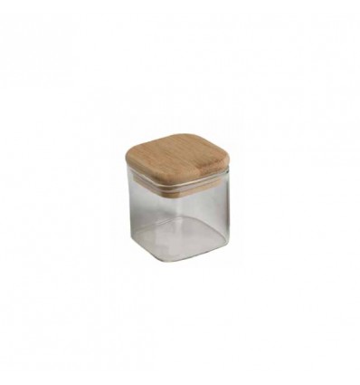 TB 1836 Barattolo vetro 6x6x7 tappo legno