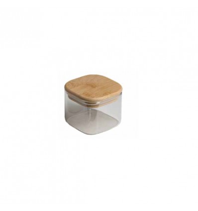TB 1838 Barattolo vetro 8x8x6,5 tappo legno