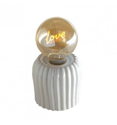 TB 1828 Lampadina ceramica bomb. Love bianca
