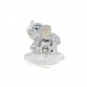 /30364 Elefante arg/avorio s/bs cristallo